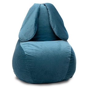 Кресло-игрушка Зайка (длинные уши), синий в Мурманске