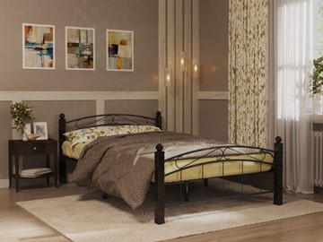 Кровать 2-спальная Гарда 15, 160х200, черная в Мурманске