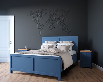 Двуспальная кровать Jules Verne, (JV16ETGB), синий в Мурманске