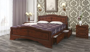 Кровать с выкатными ящиками Карина-6 (Орех) 120х200 в Мурманске