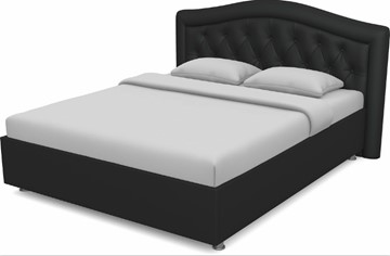 Кровать полуторная Луиза 1400 с основанием (Nitro Black) в Мурманске