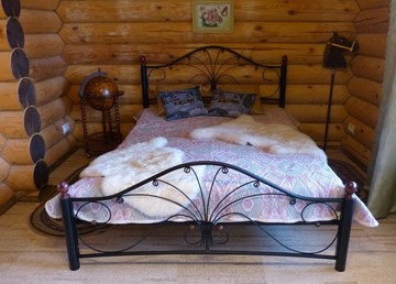 Кровать 2-спальная Фортуна 2, 1600, черный/черный в Мурманске
