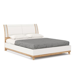 Двуспальная кровать Бари 1600 с подъёмным механизмом Дуб Золотой/Белый ЛД 698.220 в Мурманске