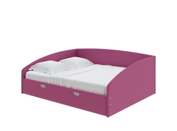 Спальная кровать Bono 160х200, Рогожка (Savana Berry) в Мурманске
