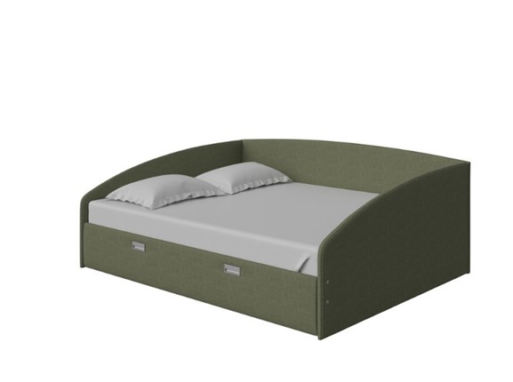 Кровать Bono 160х200, Искусственная шерсть (Лама Авокадо) в Мурманске - изображение