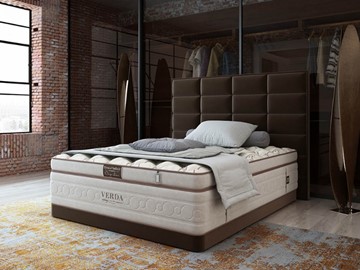 Кровать спальная Chocolate Compact/Basement 180х200, Микровелюр (Manhattan Лесной каштан) в Мурманске