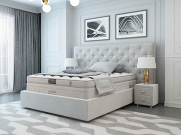 Спальная кровать Classic/Island M 160х200, Флок (Велсофт Дымчатый) в Мурманске