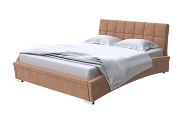 Спальная кровать Corso-1L 160x200, Микровелюр (Manhattan Брауни) в Мурманске