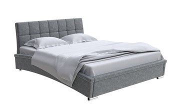 Двуспальная кровать Corso-1L 180х200, Велюр (Gratta 4 Серый космос) в Мурманске