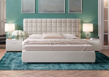 Кровать спальная Corso-3 140x200, Искусственная шерсть (Лама Лён) в Мурманске