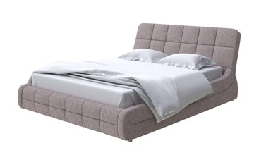 Двуспальная кровать Corso-6 140x200, Рогожка (Levis 25 Светло-коричневый) в Мурманске - предосмотр
