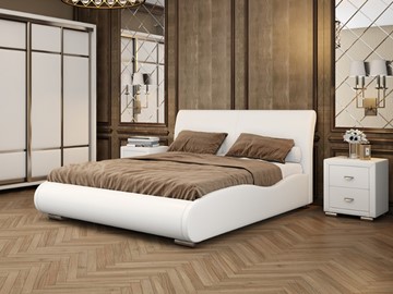 Кровать Corso-8 Lite 160х200, Экокожа (Белый) в Мурманске