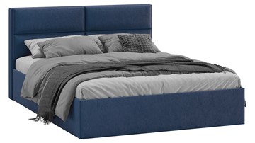 Кровать 2-спальная Глосс Тип 1 (Микровелюр Wellmart Blue) в Мурманске