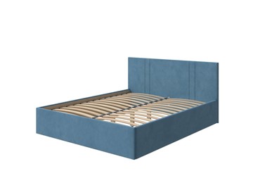 Кровать двуспальная Helix Plus 180х200, Велюр (Monopoly Прованский синий (792)) в Мурманске