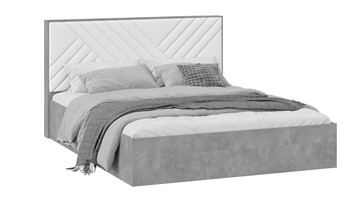 Кровать спальная Хилтон Тип 1 (Ателье светлый/Белый) в Мурманске