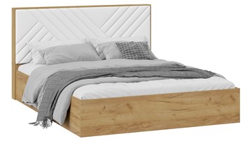 Кровать 2-спальная Хилтон Тип 1 (Дуб крафт золотой/Белый) в Мурманске