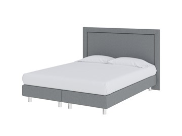 Кровать 2-спальная London Boxspring Elite 160х200, Рогожка (Savana Grey (серый)) в Мурманске
