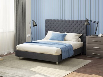 Кровать 2-спальная Proson Paris Boxspring Standart 200х200, Рогожка (Savana Grey (серый)) в Мурманске