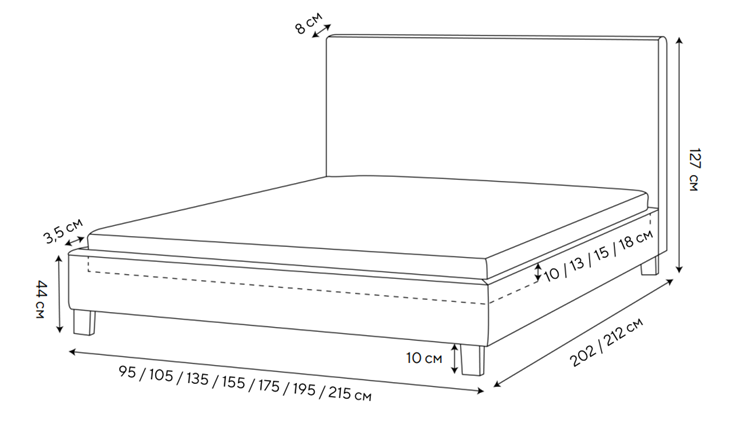 Кровать в спальню Routa 200х200, Велюр (Monopoly Мятный лёд (670)) в Мурманске - изображение 1