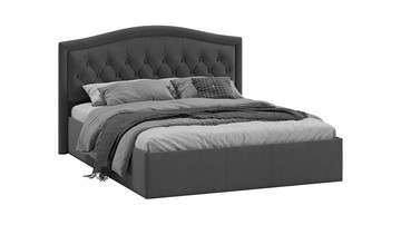 Кровать спальная с подъемным механизмом Адель тип 1 (Велюр Графит) в Мурманске