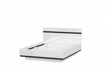 Кровать 2-спальная Соло универсальная 1,6х2,0, белый/белый глянец/венге в Мурманске
