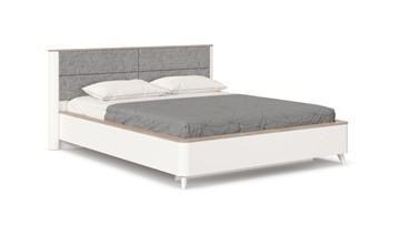 Кровать спальная Стефания 1600 с кроватным основанием ЛД 413.150, Дуб Маувелла PR/Белый в Мурманске