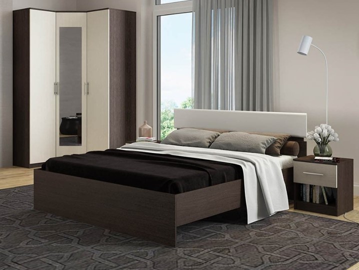 Кровать спальная Светлана 1600, белый/дуб сонома в Мурманске - изображение 2