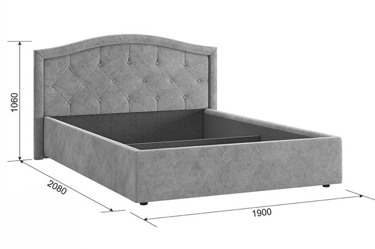 Кровать 2-спальная Верона 1,6 крем (экокожа) в Мурманске - изображение 3