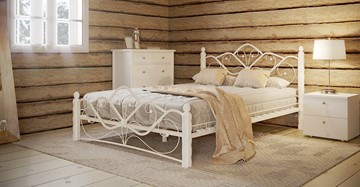 Спальная кровать Венера 1, 1400, белый/белый в Мурманске