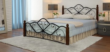Спальная кровать Венера 1, 1600, черный/шоколад в Мурманске