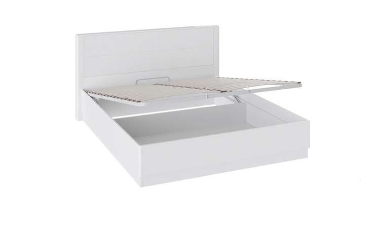 Двуспальная кровать с механизмом Наоми 1600, цвет Белый глянец СМ-208.01.02 в Мурманске - изображение 1