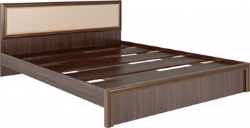 Кровать спальная Беатрис М09 с мягким изголовьем (Орех Гепланкт) в Мурманске