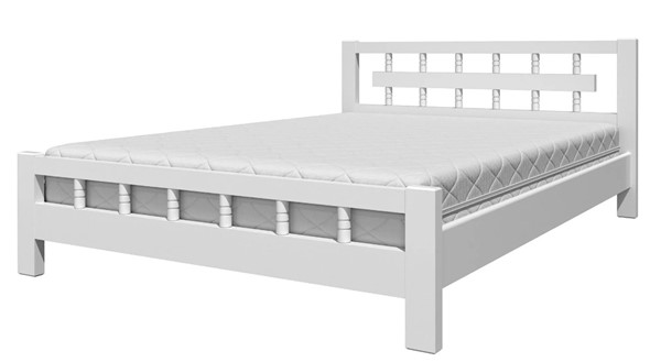 Кровать полутороспальная Натали-5 (Белый Античный) 140х200 в Мурманске - изображение