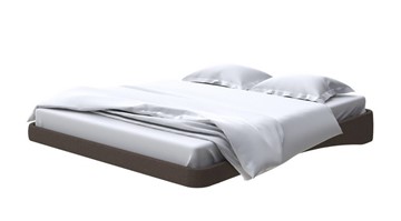 Парящая кровать 160х200, Рогожка (Savana Chocolate) в Мурманске