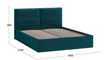 Кровать с механизмом двуспальная Глосс Тип 1 (Велюр Confetti Izumrud) в Мурманске - предосмотр 1