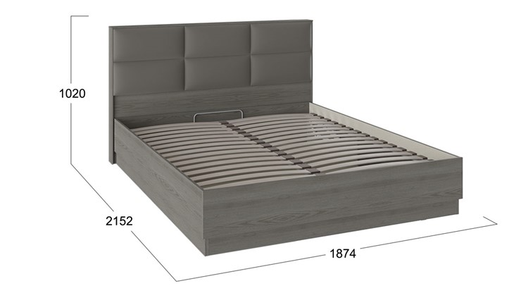Кровать с подъемным механизмом с мягким изголовьем Либерти, Хадсон/Ткань Грей СМ-297.01.006 в Мурманске - изображение 2