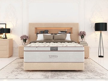 Двуспальная кровать Smart Compact/Podium M 160х200, Флок (Велсофт Бежевый) в Мурманске