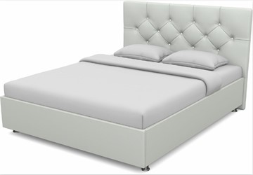 Спальная кровать Моника 1400 с основанием (Nitro White) в Мурманске