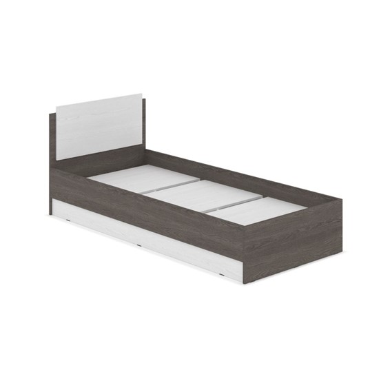 Спальная кровать Аманда А09, Серый дуб/Белый в Мурманске - изображение 1