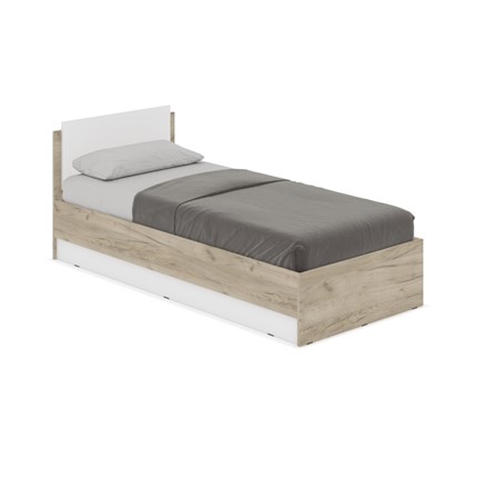 Спальная кровать Аманда А09, Серый дуб/Белый в Мурманске - изображение