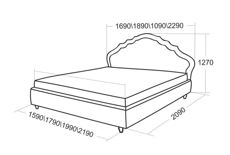 Полутороспальная кровать Эмануэль 1690 в Мурманске - изображение 4