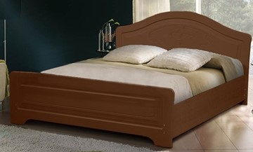 Полутороспальная кровать Ивушка-5 2000х1200 с высоким изножьем, цвет Итальянский орех в Мурманске - предосмотр