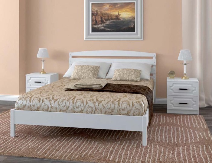 Кровать 1.5-спальная Камелия-1 (Белый Античный) 140х200 в Мурманске - изображение 1