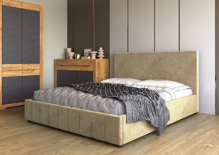 Кровать спальная Нельсон Абстракция 120х200 (вариант 3) без основания в Мурманске - изображение 1
