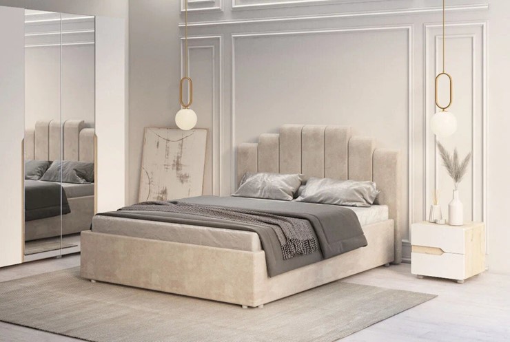 Кровать 1,5-спальная с подъемным механизмом Амелия 1400 в Мурманске - изображение 4