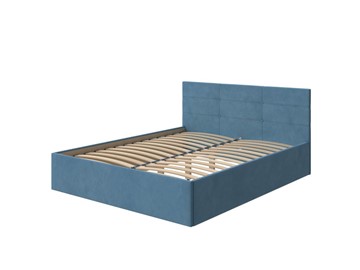 Кровать в спальню Vector Plus 140х200, Велюр (Monopoly Прованский синий (792)) в Мурманске