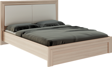 Кровать 2-спальная Глэдис М31 (Шимо светлый/Белый текстурный) в Мурманске