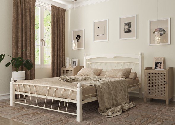 Кровать Муза 1, 1400, белый в Мурманске - изображение