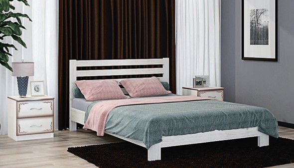 Спальная кровать Вероника (Белый Античный) 160х200 в Мурманске - изображение