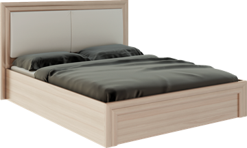 Кровать с подъемным механизмом Глэдис М32 (Шимо светлый/Белый текстурный) в Мурманске